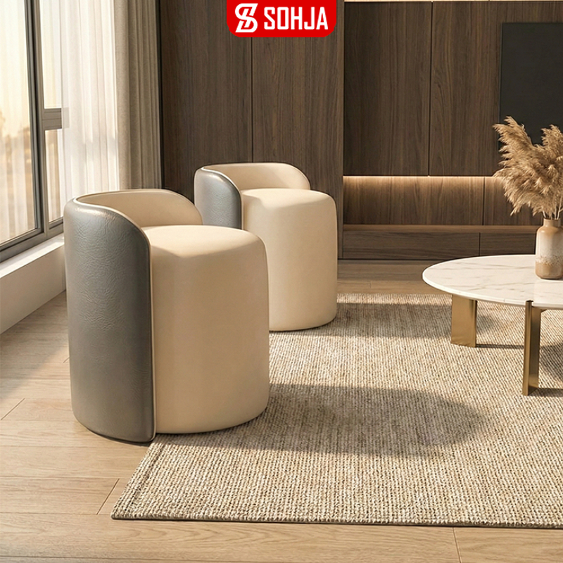 Ghế đôn sofa, ghế bàn trang điểm cao cấp êm ái thương hiệu SOHJA - GC51