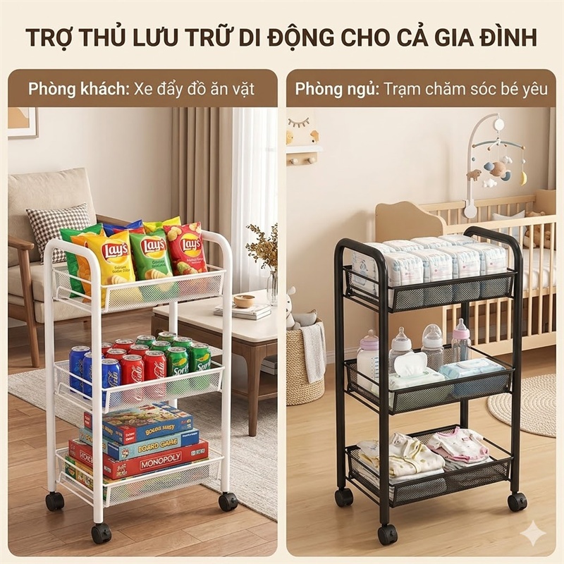 BMZAR Xe đẩy Spa 3 4 5 tầng Lưới sắt 100% đa năng Có bánh xe | BigBuy360 - bigbuy360.vn