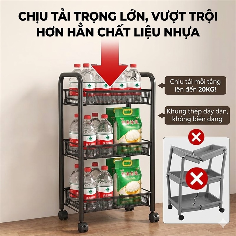 BMZAR Xe đẩy Spa 3 4 5 tầng Lưới sắt 100% đa năng Có bánh xe | BigBuy360 - bigbuy360.vn