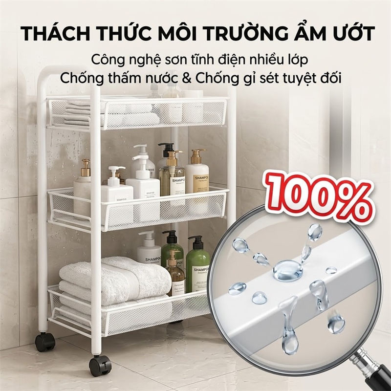 BMZAR Xe đẩy Spa 3 4 5 tầng Lưới sắt 100% đa năng Có bánh xe | BigBuy360 - bigbuy360.vn