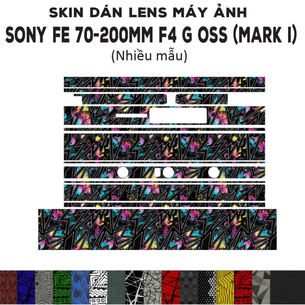 Skin dán Lens Sony FE 70-200mm F4 G OSS (Mark I)  (Nhiều mẫu) | Decal Film 3M dán bảo vệ ống kính má