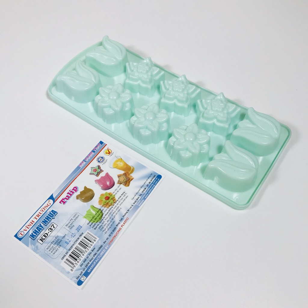 COMBO 5 KHUÔN  LÀM ĐÁ / LÀM RAU CÂU 10 HOA TUILIP VT