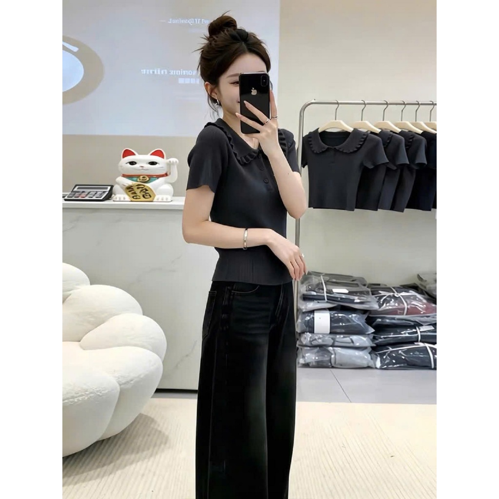 Áo Bigsize Nữ Tú Mỡ Áo Bigsize Thiết Kế Thun Cổ Nhún Đi Chơi Đi Tiệc Đủ Size 45-80kg AT0145 | BigBuy360 - bigbuy360.vn
