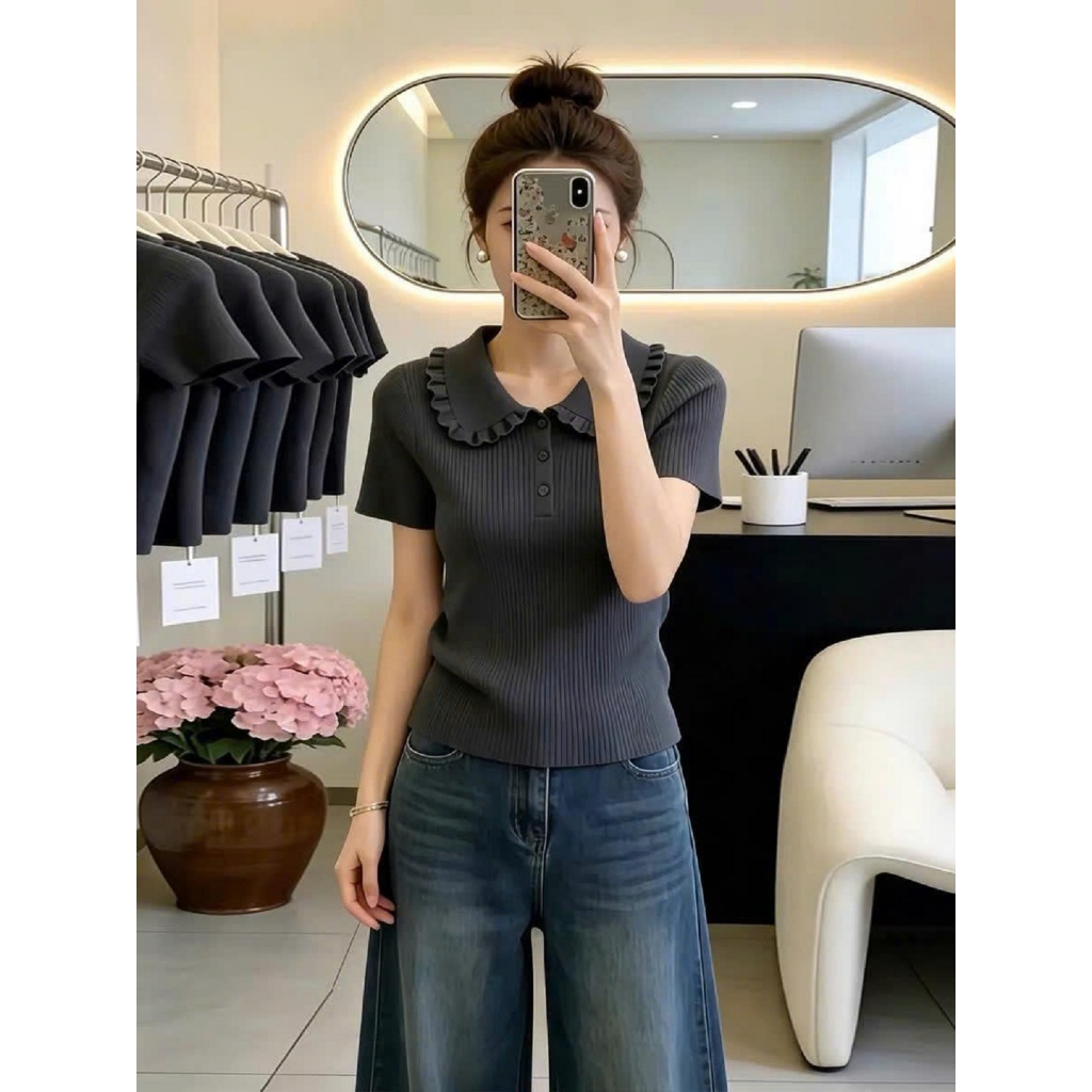 Áo Bigsize Nữ Tú Mỡ Áo Bigsize Thiết Kế Thun Cổ Nhún Đi Chơi Đi Tiệc Đủ Size 45-80kg AT0145 | BigBuy360 - bigbuy360.vn