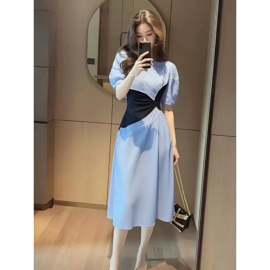 Đầm Bigsize Tú Mỡ Đầm Bigsize Nữ Thiết Kế Kiểu Xòe Phối Eo,Trẻ Trung Đi Làm Dạo Phố Đủ Size 45-80kg DA0473 | BigBuy360 - bigbuy360.vn