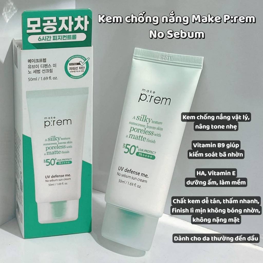 kem chống nắng make prem xanh lá