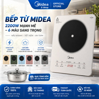 Bếp Từ Đơn Midea MIC221T0AG 2200W Gia Nhiệt Nhanh Hẹn Giờ Nấu Mặt Kính Chịu Nhiệt