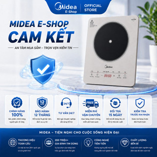 Bếp Từ Đơn Midea MIC221T0AG 2200W Gia Nhiệt Nhanh Hẹn Giờ Nấu Mặt Kính Chịu Nhiệt