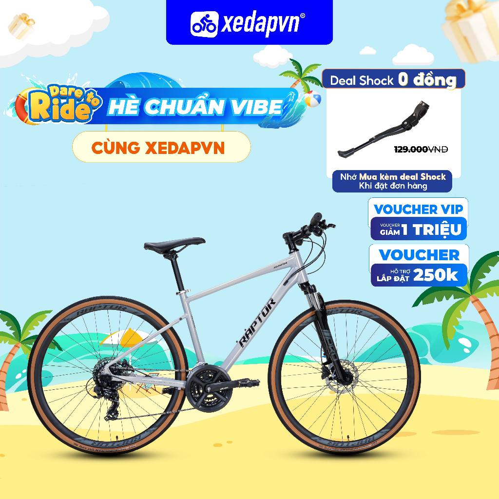 Xe Đạp Touring RAPTOR NAPA – Bánh 700C, Phanh Đĩa, 24 Tốc Độ, Khung Nhôm Nhẹ, Phù Hợp Người Cao 1m55