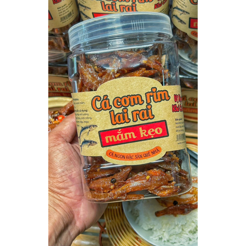 Cá cơm rim tiêu tỏi ớt 500g Cá Cơm rim tốp mỡ 500g Cá cơm rim lạc xốc tỏi ớt 270g
