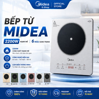 Bếp Từ Đơn Midea MIC221T0AG 2200W Gia Nhiệt Nhanh Hẹn Giờ Nấu Mặt Kính Chịu Nhiệt
