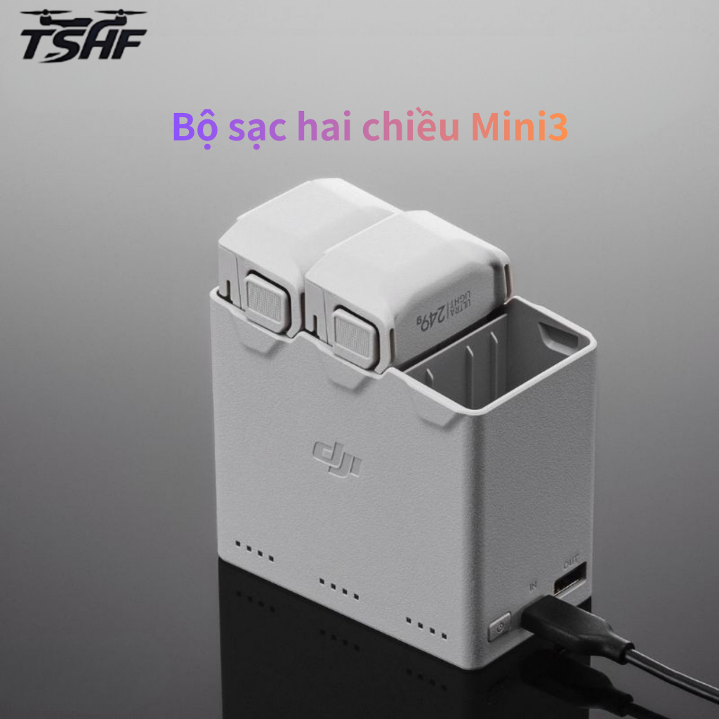 Hub sạc 2 chiều Mini3 chuẩn zin gốc nhà sản xuất, phụ kiện sạc pin flycam chính quy đa năng