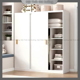 Tủ Quần Áo,Cửa Lùa Gỗ Mdf Cao Cấp ( đầy đủ kích thước-lắp đặt tận nơi )