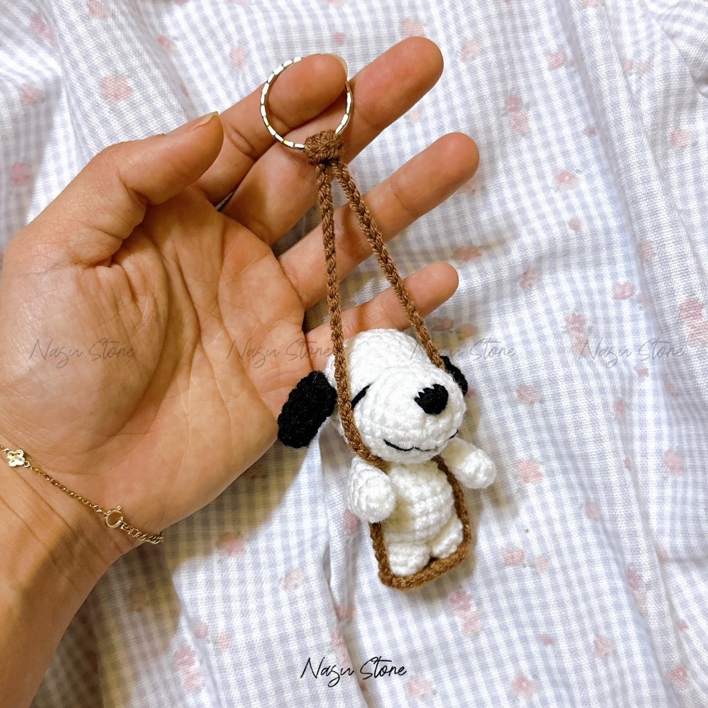 [Len collection] Móc khoá len Snoopy đu dây