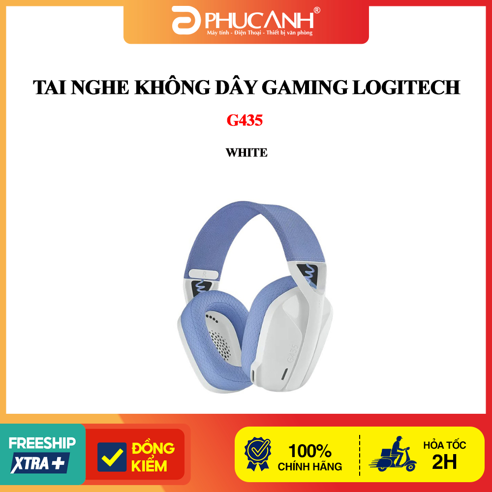 Tai nghe không dây Gaming Logitech G435 - White