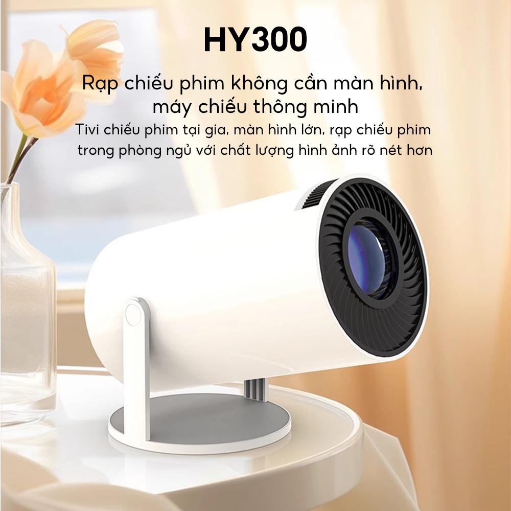 Máy chiếu HY300 PRO Android 13.0 4k Rạp hát tại nhà WiFi6 1920 * 1080P Hỗ trợ màn hình chiếu điện th
