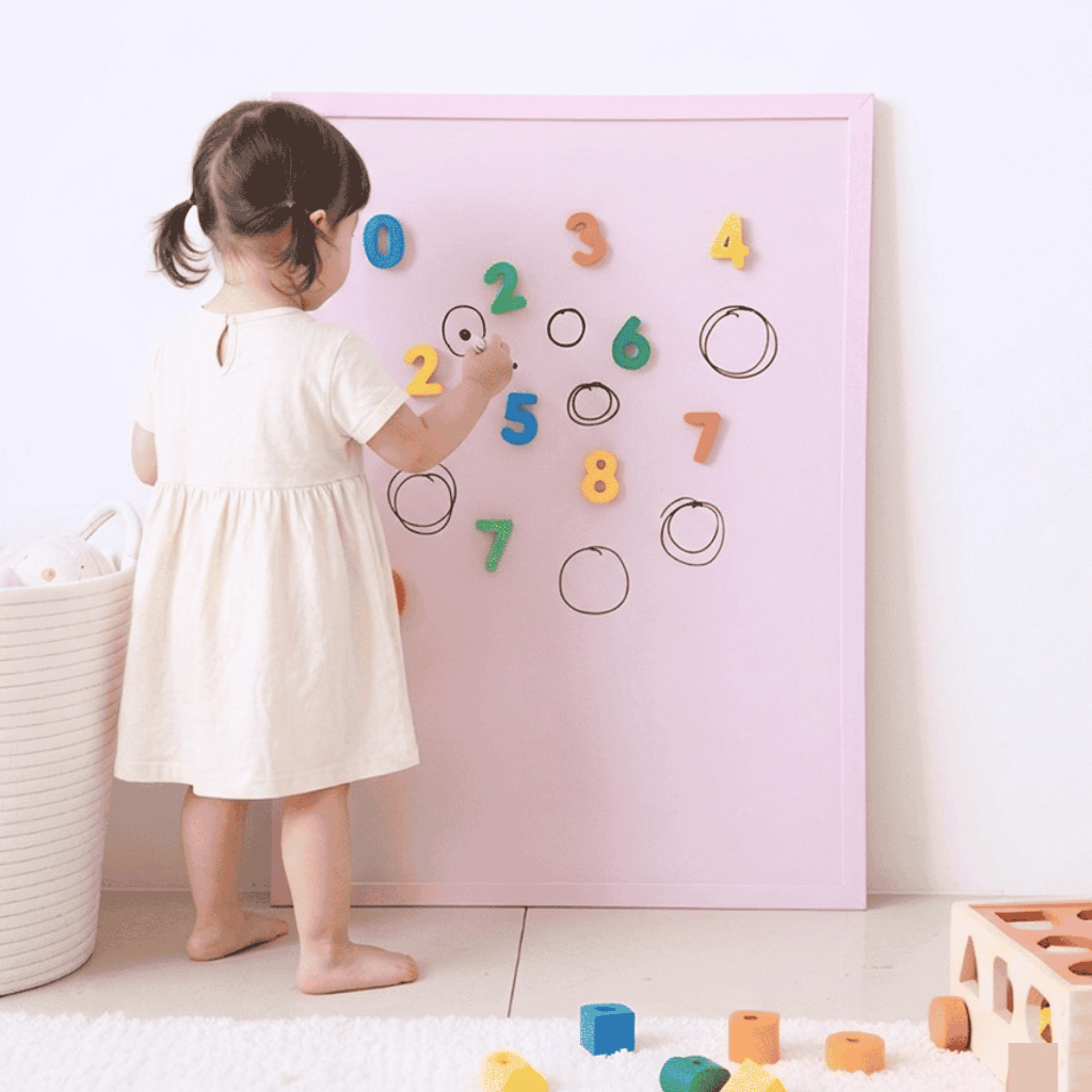 [Hồng Pastel] Bảng viết trẻ em Pastel Board_Bảng vẽ có từ tính đa công dụng. Hàng cao cấp nhập khẩu