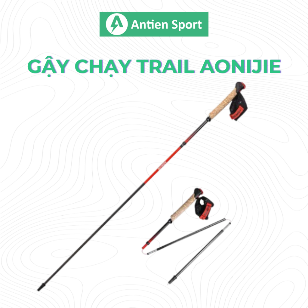 Gậy Chạy Trail AONIJIE E4218 Carbon Trekking Pole có thể gấp lại, phù hợp cho các cuộc chạy bộ dài