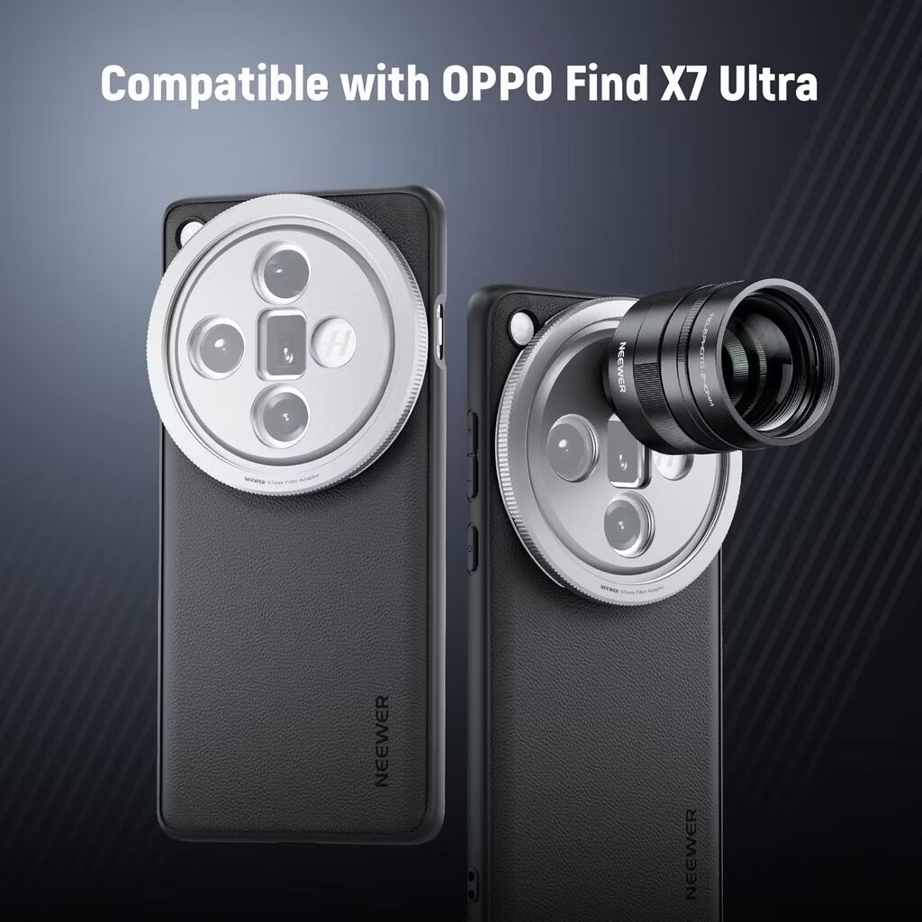 Ốp lưng NEEWER PA116 17mm / 67mm OPPO Find X7 Ultra với ngàm filter 67mm ống kính bộ lọc