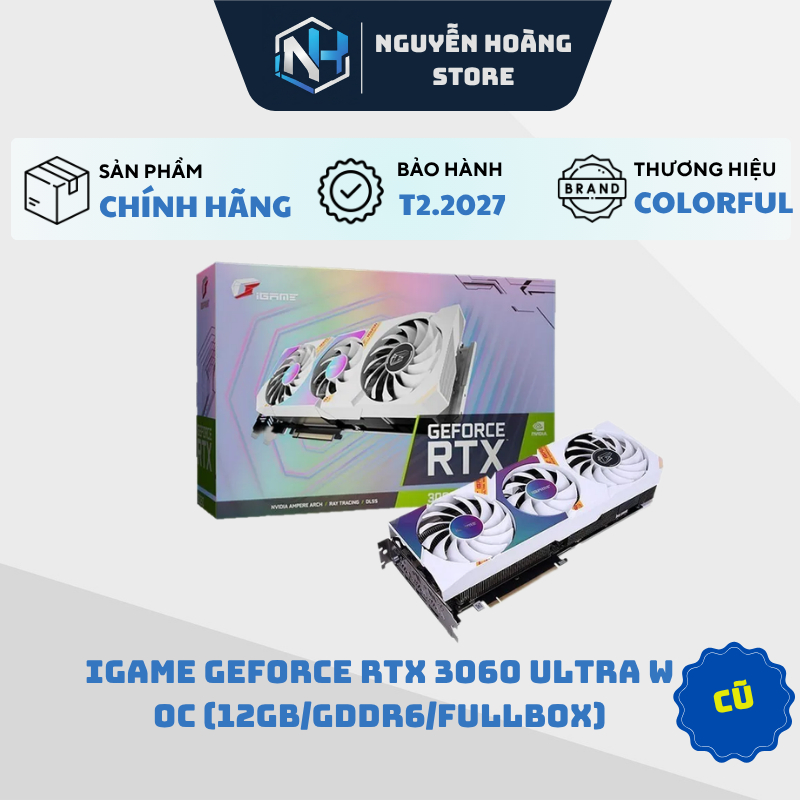 VGA card màn hình Colorful iGame GeForce RTX 3060 Ultra White OC 12GB