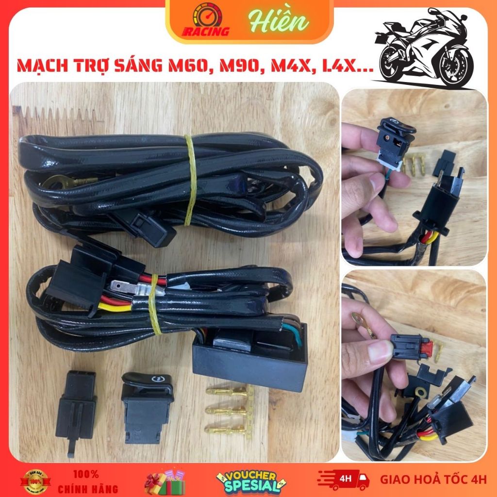 Mạch Passing Đèn Trợ Sáng M60, M90, M4X, L4X...Có Chỉnh Được Chế Độ Chớp Và Tốc Độ Chớp