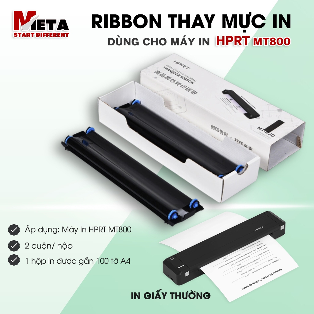 Hộp Ribbon Thay Thế Mực Dùng Cho Máy In HPRT MT800