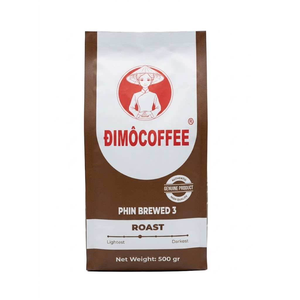 Cà phê pha phin  ĐIMÔCOFFEE CP3 nguyên chất đậm vị truyền thống gói 500gr