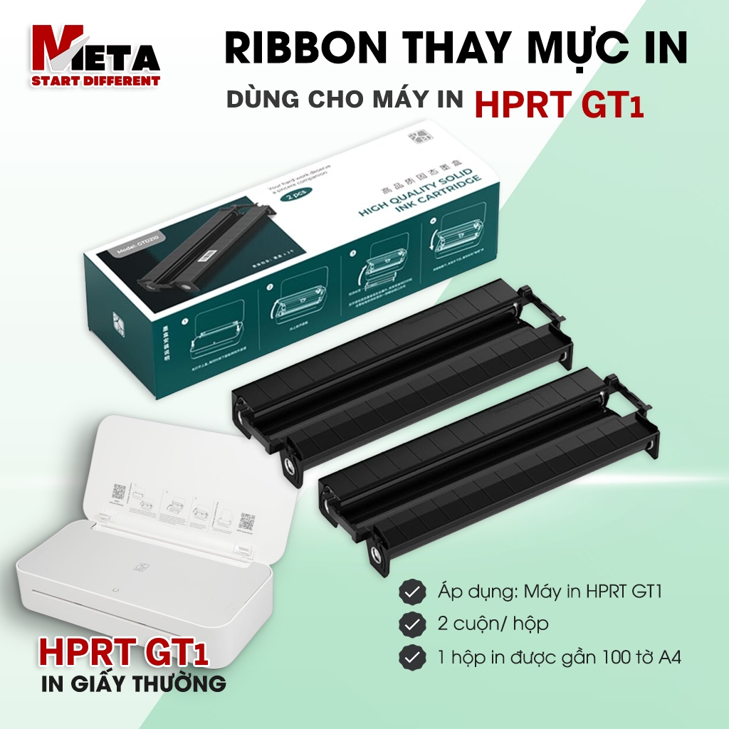 Hộp Ribbon Thay Thế Mực Dùng Cho Máy In HPRT GT1