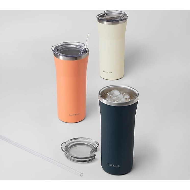 Ly Giữ Nhiệt Daily Essential LocknLock 870ml LHC4325 Kèm Ống Hút và Cọ Vệ Sinh