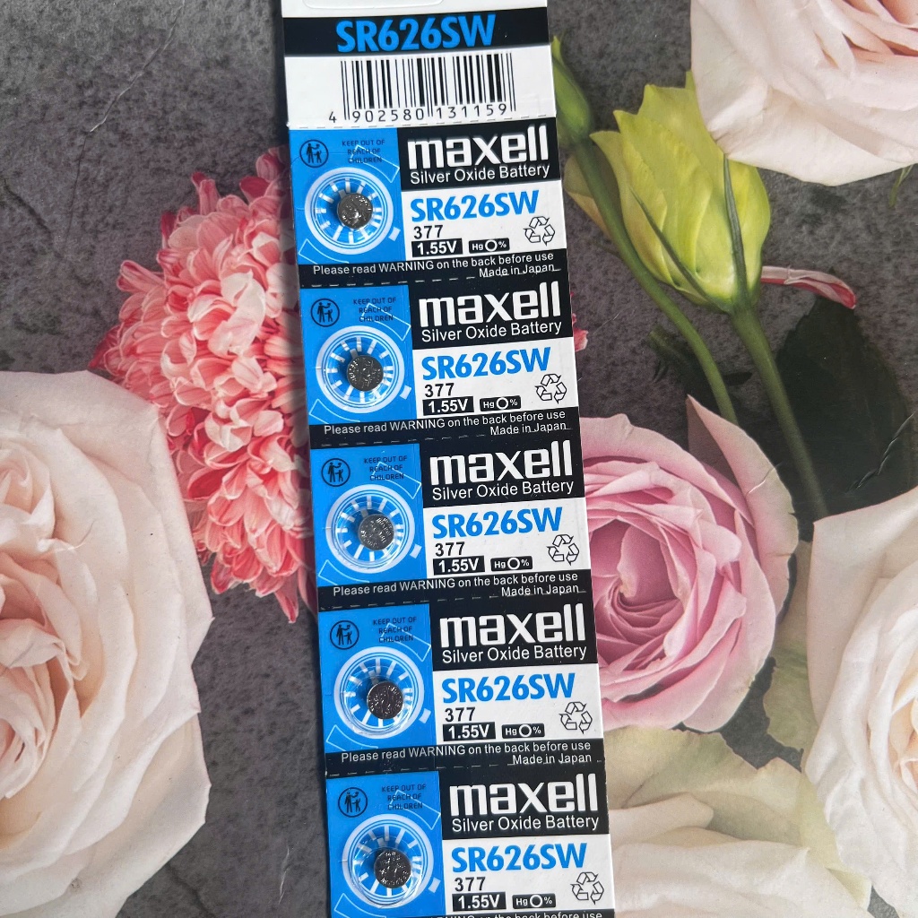 Vỉ 5 pin đồng hồ Maxell SR626SW thay pin đồng hồ và thiết bị điện tử - SR626SW 626 SR626 - 377 AG4