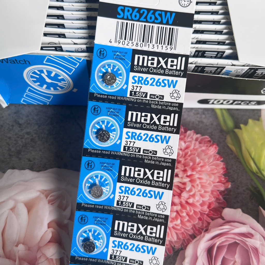 Vỉ 5 Viên Pin Maxell SR626SW - SR626 - 626 - 377 - LR626 - AG4 Pin thiết bị điện tử