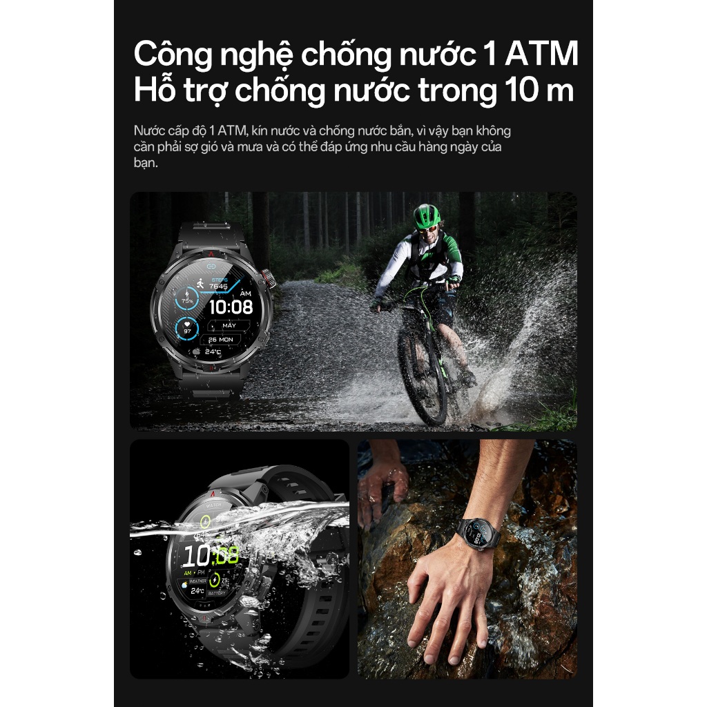 [Bán Chạy] Aolon Tetra R4 Đồng hồ thông minh xịn | GPS | AMOLED | Strava | Theo dõi sức khỏe | Chống nước 1ATM | BigBuy360 - bigbuy360.vn