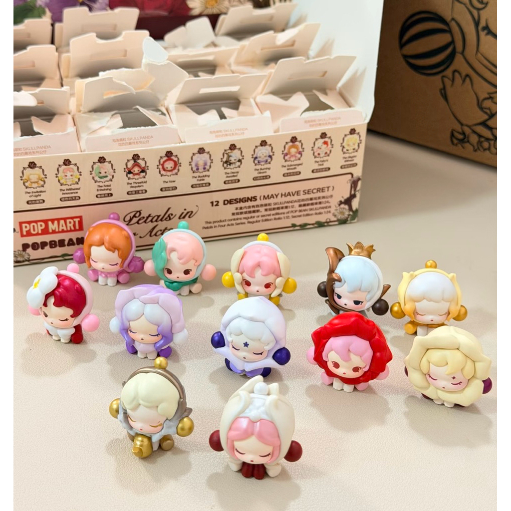 [HỘP 1 CON] Blindbox Popbean Skull Panda Petals in Four Acts - Mô hình trưng bày dễ thương làm quà t