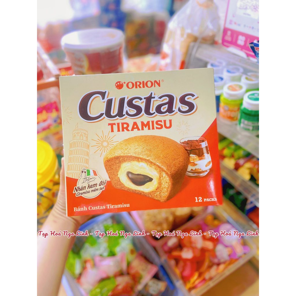 [Hộp 281.4gr] Bánh Custas Tiramisu Orion - Hộp 12 bánh