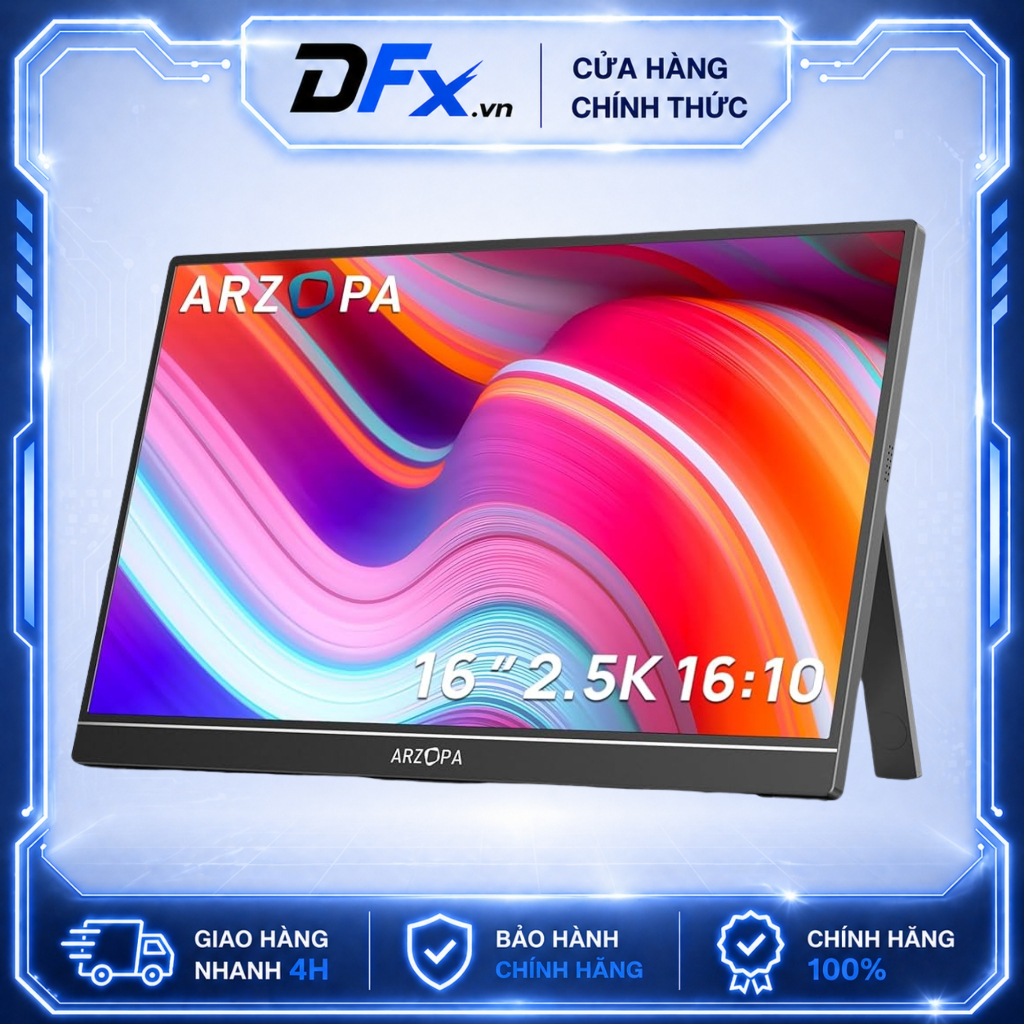 Màn Hình Di Động ARZOPA Z1RC 16" 2.5K IPS | 500 Nits | 100% sRGB | USB-C HDMI | Chính Hãng |Hỏa Tốc