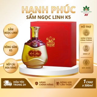 Rượu Sâm Ngọc Linh K5 Hạnh Phúc 500ml Nồng Độ Cồn 25%