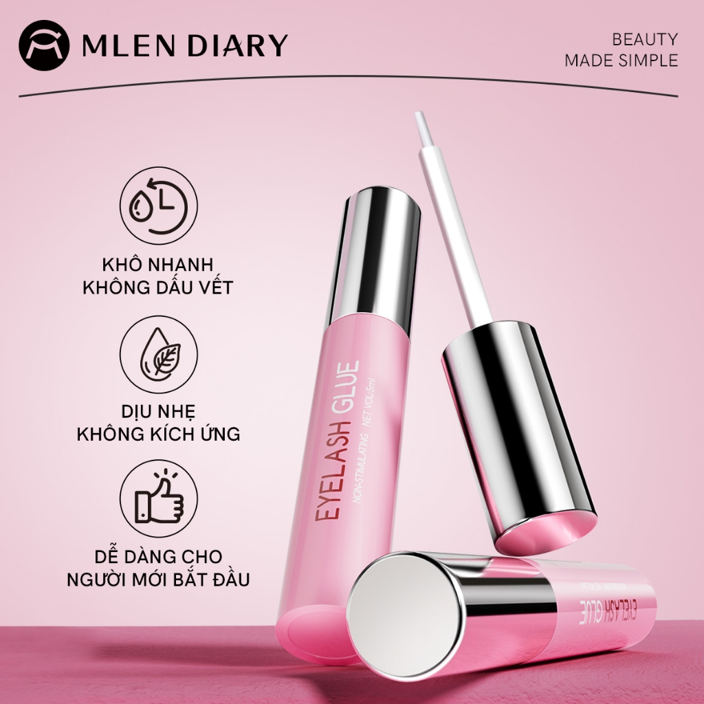 MLEN DIARY Keo Dán Mi Giả Siêu Chắc Trong Suốt Dành Cho Người Mới Keo Dán Mi Không Để Vết Dính