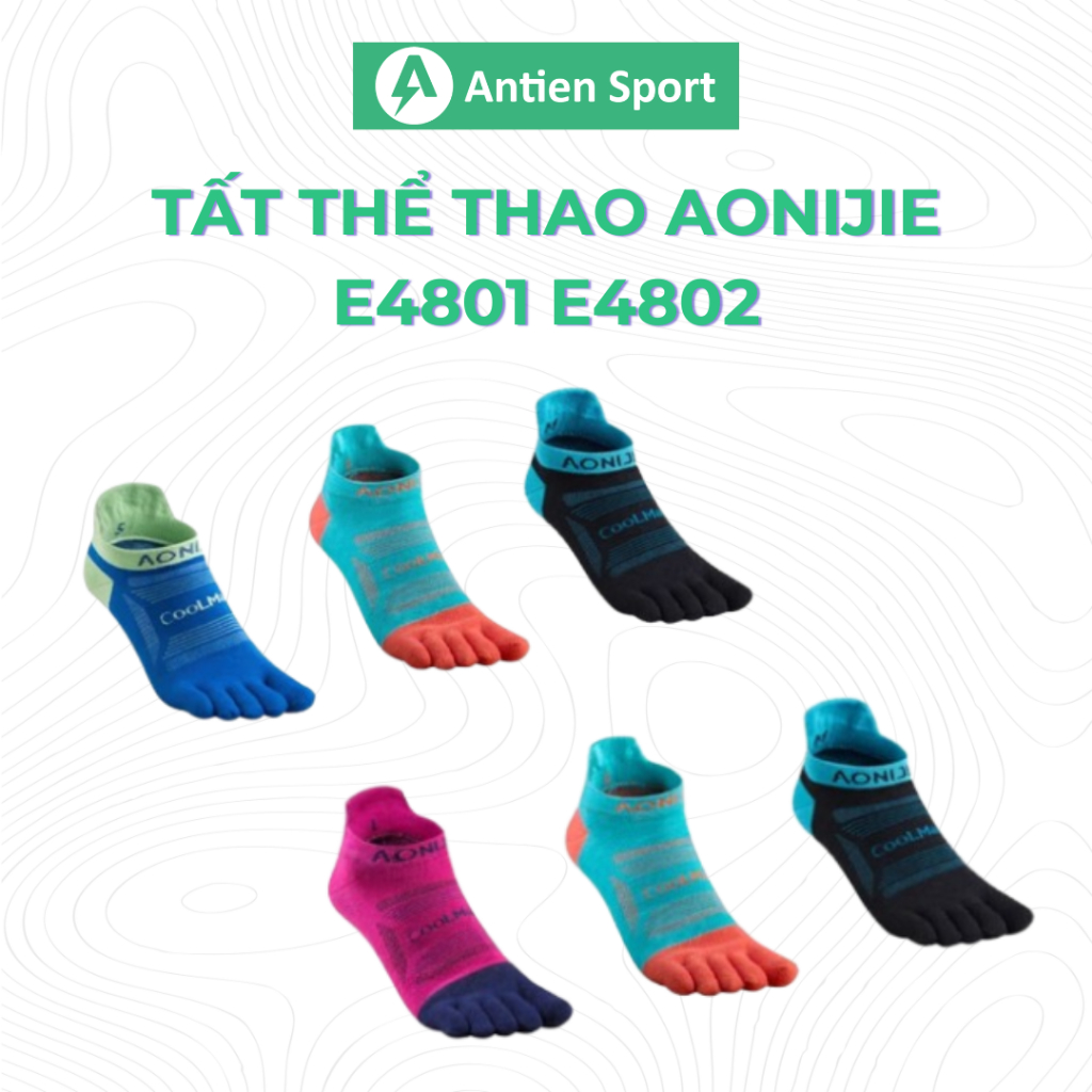 Bộ 3 đôi tất/ vớ xỏ ngón thể thao dành cho chạy bộ AONIJIE E4801 E4802