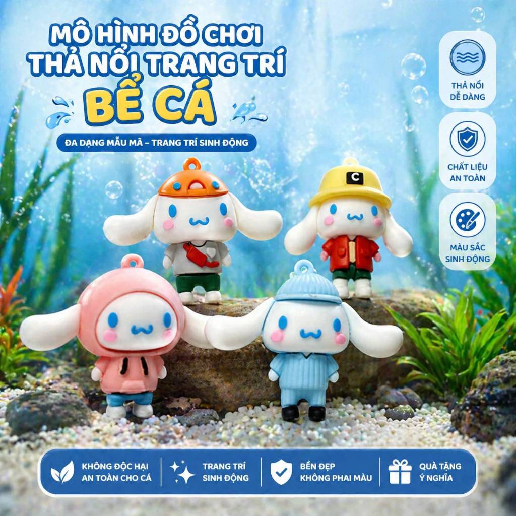 Mô Hình Đồ Chơi Thả Nổi Trang Trí Bể Cá (Thanh Lý Đồng Giá 5k - Gửi Mẫu Bất Kỳ)