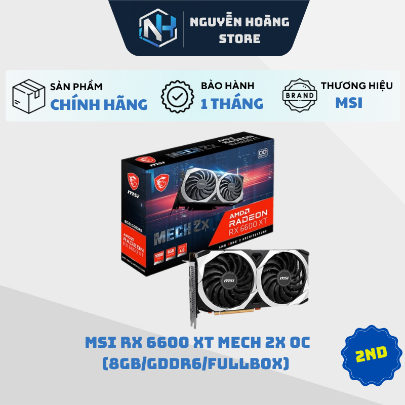 VGA card màn hình MSI RX 6600XT MECH 2X OC 8GB
