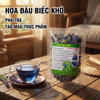 Hoa đậu biếc khô 50g pha trà nấu xôi và tạo màu thực phẩm