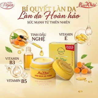 Kem Mụn Thâm MissWhite Chiết Xuất Nghệ Tươi 12g - Hỗ Trợ Giảm Thâm Nám Dưỡng Sáng Da