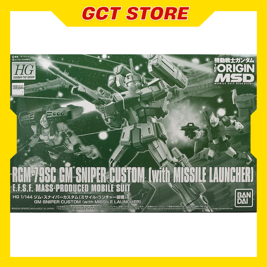 [PRE ÍT NGÀY] Mô Hình Lắp Ráp HG GM Sniper Custom with Missile Launcher