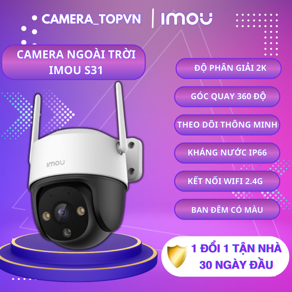 Camera imou ngoài trời S31FP  K7FP 3MP  S7XP  S7XEP 10MP, camera wifi có màu ban đêm, chống nước