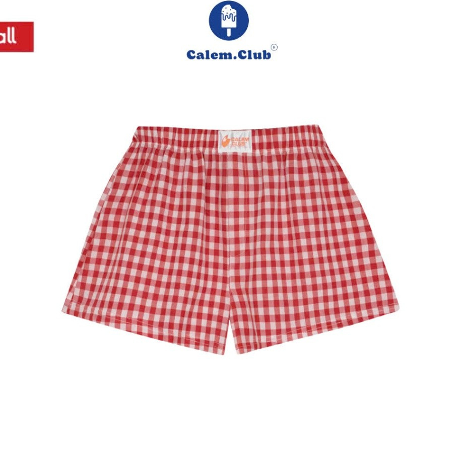 CHÍNH HÃNG Calem.Club - Quần Short Caro Boxer Calem.Club năng động chất liệu kate mềm thoáng mát