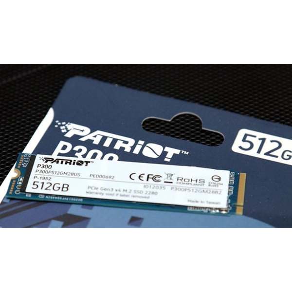 Ổ cứng SSD Patriot P300 512GB | PCIe Gen3 x4 NVMe, M.2 2280 (P300P512GM28)