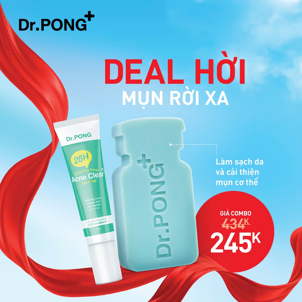 Gel mụn Dr.PONG 28H Whitening Drone Acne Clear Spot 10g