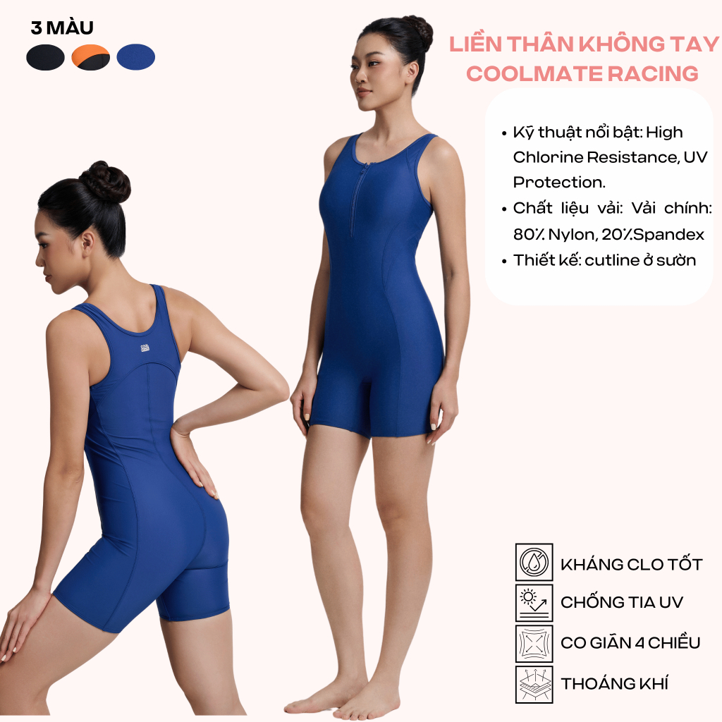 [MUA2GIẢM10%] BST Bikini Coolmate liền thân 1 mảnh cộc/dài tay kín đáo che bụng tôn dáng chống tia UV đi bơi đi biển | BigBuy360 - bigbuy360.vn