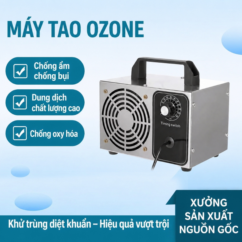 O3 Máy tạo Ozone Máy lọc không khí Máy khử trùng Ozone Máy tạo ion có hẹn giờ
