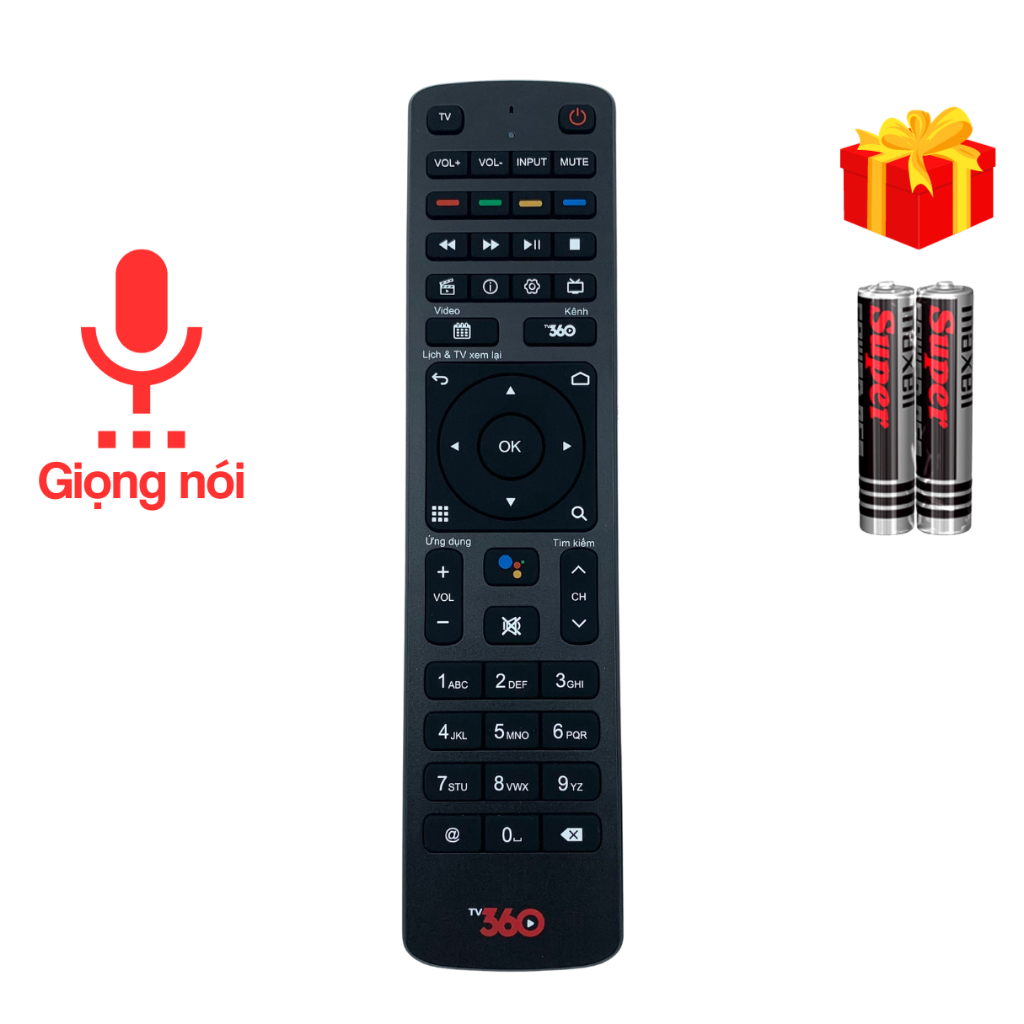 Remote điều khiển đầu thu Viettel TV360, Điều Khiển Viettel TV360 Có Giọng Nói - ĐT Bích Thuỷ